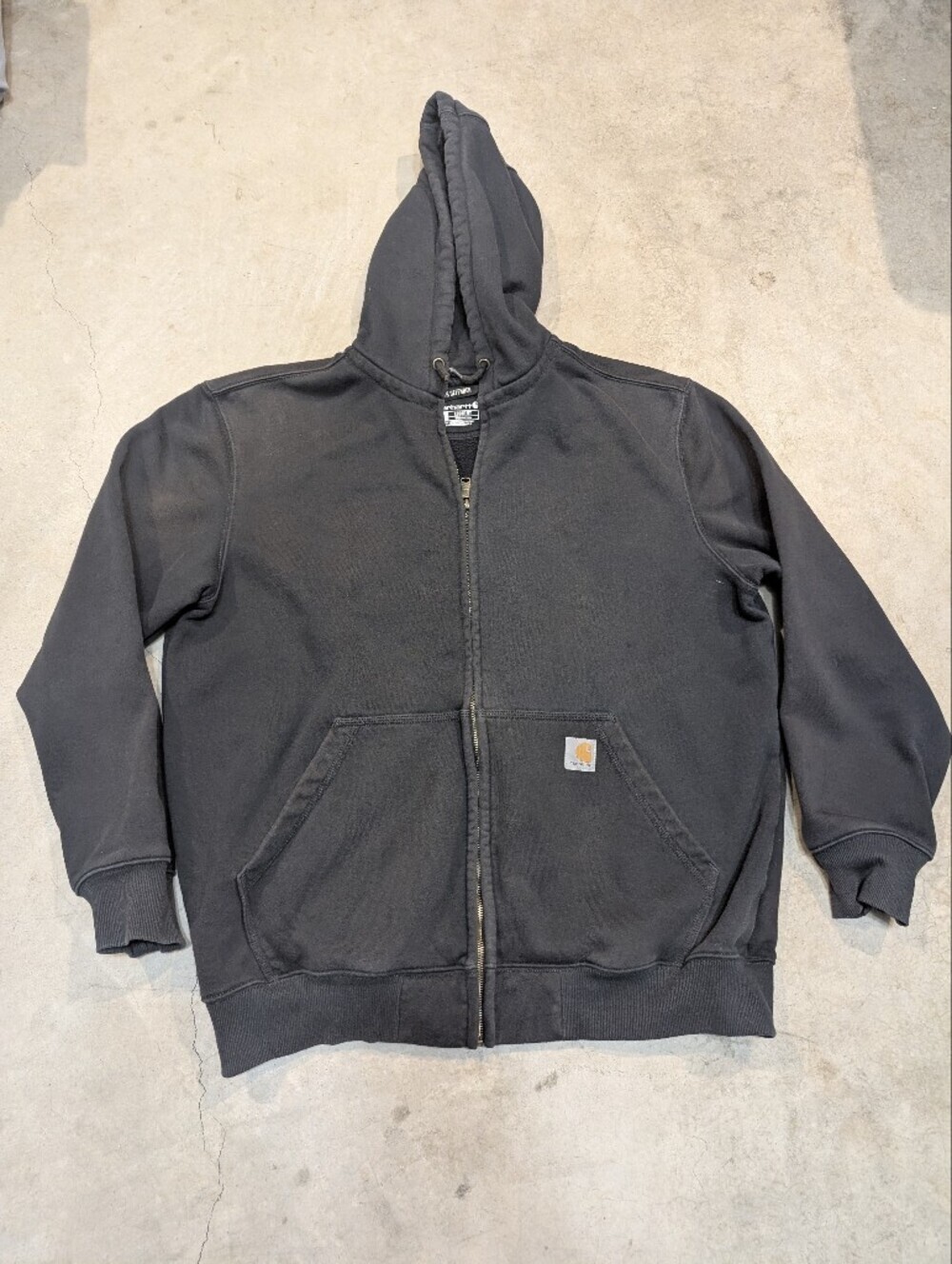 Carhartt Rain Defender Mens XL Loose Fit Full Zip Hoodie Black